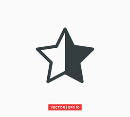 Star Icon Flat Vector Illustration Design Template