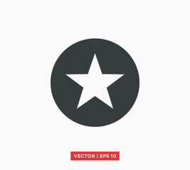 Star Icon Flat Vector Illustration Design Template