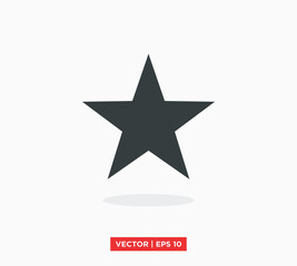 Star Icon Flat Vector Illustration Design Template