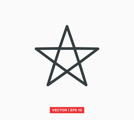 Star Icon Flat Vector Illustration Design Template