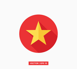 Star Icon Flat Vector Illustration Design Template