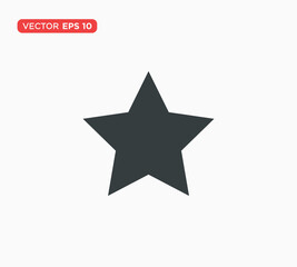 Star Icon Flat Vector Illustration Design Template