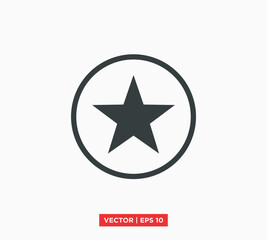 Star Icon Flat Vector Illustration Design Template