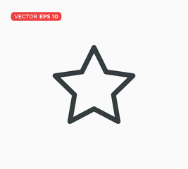Star Icon Flat Vector Illustration Design Template