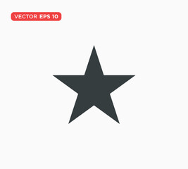Star Icon Flat Vector Illustration Design Template