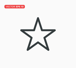 Star Icon Flat Vector Illustration Design Template
