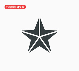 Star Icon Flat Vector Illustration Design Template