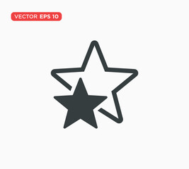 Star Icon Flat Vector Illustration Design Template
