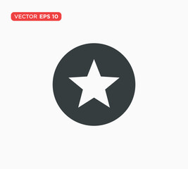 Star Icon Flat Vector Illustration Design Template