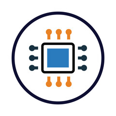 Chipset, CPU, Microprocessor, microchip, Hardware, technology, microchip icon