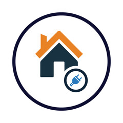 home, house, electric, plug, power house icon