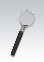 Classic Magnifying Glass on desk Background