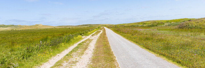 Landscape nature reserve Boschplaat at Wadden island Terschelling in Friesland province in The Netherlands