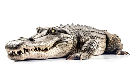 Foto op Plexiglas crocodile on a white background. © ศรันญ่า ตะลาโส