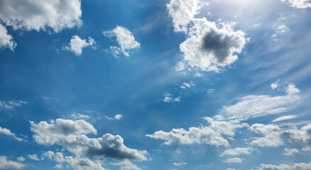 Fototapeta na wymiar sky blue clouds wallpaper cloudy
