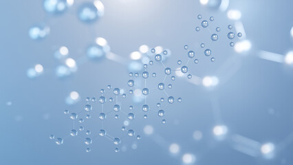 cholesterol molecular structure 3d, flat model, principal sterol, structural chemical formula view from a microscope