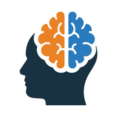 Brain, brainstorming, Head with brain icon