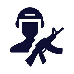 army, man, gun, soldier, man with gun icon