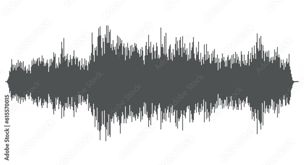 Canvas Prints oscilloscope audio sound waveform - black and white simple symbol silhouette of sound wave, vector i