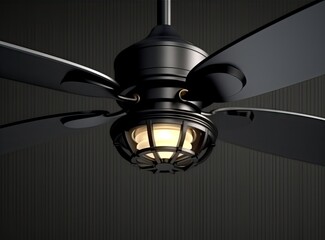 Electric ceiling fan created with Generative AI technology