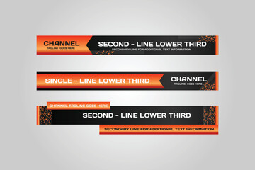 Broadcast news lower thirds template concept