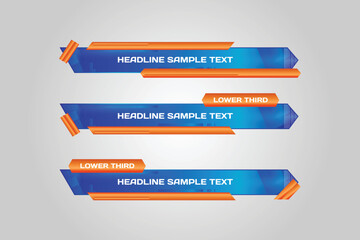 Broadcast news lower thirds template background