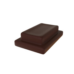 chocolate bar 3d illustration render isolated icon