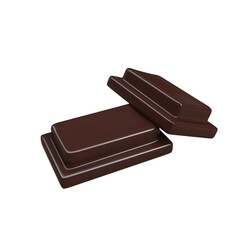 chocolate bar 3d illustration render isolated icon