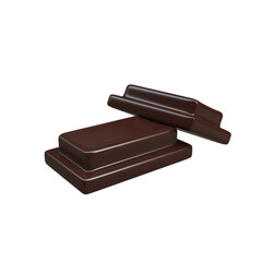 chocolate bar 3d illustration render isolated icon