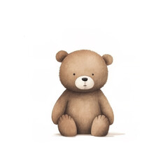 Teddy bear, toy ,doll, isolated on white background