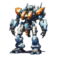 robot cyborg soldier, anime mecha battle suit	
