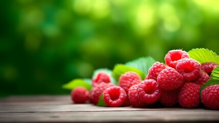 Close up of fresh red raspberries background. Top view. Healthy food concept. Beautiful selection of freshly picked ripe red raspberries.