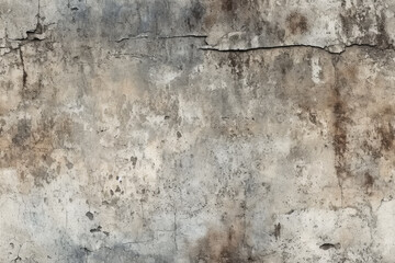 Gray worn concrete wall with some cracks and rough structure - seamless tileable pattern. Generative AI