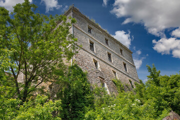 Fototapeta na wymiar Old abandoned fortress barracks in Kamianets-Podilskyi, Ukraine.