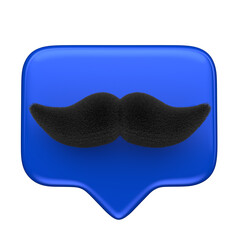 like mustache Fathers Day 3d render for composition