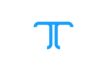Initial Letter T Logo Design Vector 