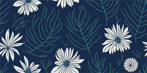 Vintage Aster Wallpaper: Classic and Timeless Floral Decor