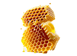Honeycomb with honey drop transparent png