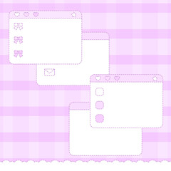 チェックのスクエア画面風パープル壁紙☆