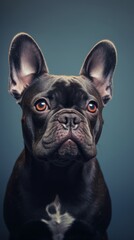 French bulldog close-up. Generative AI