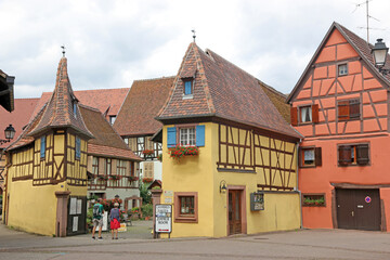 Fototapeta premium Street in Eguisheim, Alsace, France 