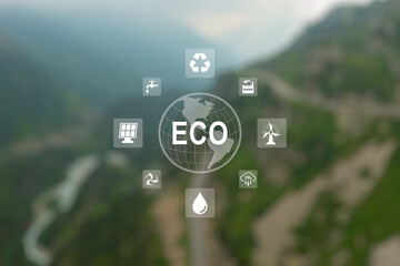 Ecology. Green technology. Green technology concept. Environmental technology. Environmental...