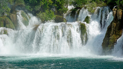 Fototapeta premium scenic waterfall in krka national park