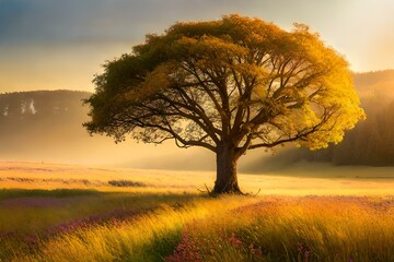 Obraz premium tree in the morning