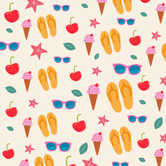 Seamless watermelon pattern.Fruit seamless pattern with vector elements