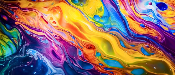 an animated background from colorful oil paints (Generative AI)