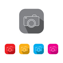 camera icon, vector illustration of camera