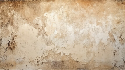 Fototapeta na wymiar Vintage Concrete Wall with Light Brown Tonal Paint and Plaster