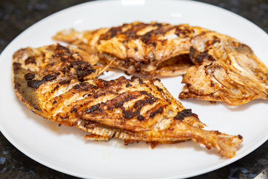 Clean and seasoned Pero&aacute; fish (Balistes capriscus) . Typical fish from the coast of Esp&iacute;rito Santo (Capixaba) Brazil, known as "peixe porquinho". Atlantic Ocean fish.