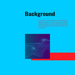 Digital technology blue background with geometric abstract curves
